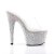 Pleaser Zapato Abierto BEJEWELED-701MS Plata Transparente Metalizado EU-35 / US-5