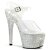 Pleaser Sandalia de Tacón BEJEWELED-708DM Plata Transparente Metalizado EU-37 / US-7