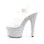 Pleaser Sandalia de Tacón BEJEWELED-708MS Plata Transparente Metalizado EU-35 / US-5