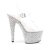 Pleaser Sandalia de Tacón BEJEWELED-708MS Plata Transparente Metalizado EU-35 / US-5