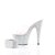 Pleaser Zapato Abierto BEJEWELED-712RS Plata Transparente Metalizado EU-35 / US-5