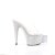 Pleaser Zapato Abierto BEJEWELED-712RS Plata Transparente Metalizado EU-35 / US-5