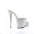 Pleaser Zapato Abierto BEJEWELED-812RS Plata Transparente Metalizado EU-37 / US-7