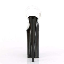 Pleaser Sandalia de Tacón BEYOND-008 Negro Transparente EU-39 / US-9