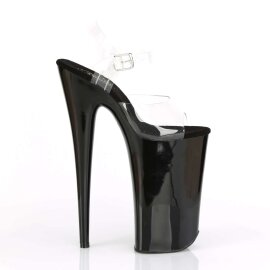 Pleaser Sandalia de Tacón BEYOND-008 Negro Transparente EU-39 / US-9