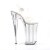 Pleaser Sandalia de Tacón BEYOND-008 Plata Transparente EU-41 / US-11