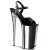 Pleaser Sandalia de Tacón BEYOND-009 Negro Plata Metalizado EU-41 / US-11