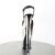 Pleaser Sandalia de Tacón BEYOND-009 Negro Plata Metalizado EU-42 / US-12