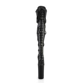 Pleaser Bota Alta BEYOND-3028 Negro Cuero...