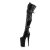 Pleaser Bota Alta BEYOND-3028 Negro Cuero Sintético EU-39 / US-9