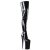 Pleaser Bota Alta BEYOND-4000 Negro Elástico Charol EU-35 / US-5