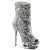 Pleaser Botín BLONDIE-R-1008 Plata Multi Metalizado EU-35 / US-5