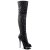 Pleaser Bota Alta BLONDIE-R-3011 Negro Lentejuelas EU-37 / US-7