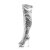 Pleaser Bota Alta BLONDIE-R-3011 Plata Multi Metalizado EU-35 / US-5