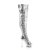 Pleaser Bota Alta BLONDIE-R-3011 Plata Multi Metalizado EU-35 / US-5