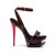 Pleaser Sandalia de Tacón BLONDIE-631-2 Negro  Charol Rojo EU-35 / US-5