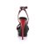 Pleaser Sandalia de Tacón BLONDIE-631-2 Negro  Charol Rojo EU-36 / US-6