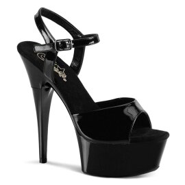 Pleaser Sandalia de Tacón CAPTIVA-609 Negro Charol...