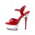 Pleaser Sandalia de Tacón CAPTIVA-609 Rojo Transparente EU-35 / US-5