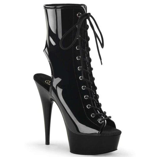 Pleaser Botín DELIGHT-1016 Negro Charol EU-35 / US-5