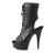 Pleaser Botín DELIGHT-1016 Negro Cuero Sintético EU-42 / US-12