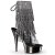 Pleaser Botín DELIGHT-1017RSF Plata Transparente-Metalizado Negro EU-35 / US-5