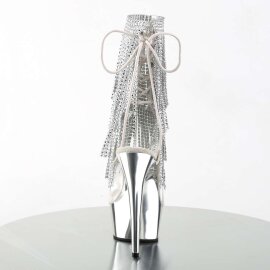 Pleaser Botín DELIGHT-1017RSF Plata Transparente Metalizado EU-40 / US-10