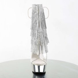 Pleaser Botín DELIGHT-1017RSF Plata Transparente...