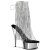 Pleaser Botín DELIGHT-1017RSF Plata Transparente Metalizado EU-37 / US-7