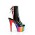 Pleaser ADORE-1018RC-02 Botines de Plataforma de Charol Cromado Negro Multicolor