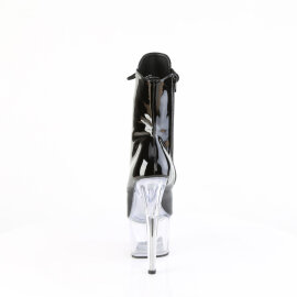 Pleaser ADORE-1020 Botines de Plataforma de Charol transparente Negro