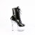 Pleaser ADORE-1020 Botines de Plataforma de Charol transparente Negro