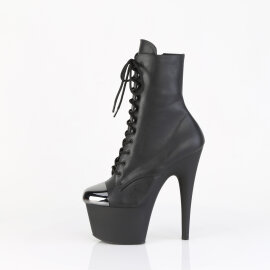 Pleaser ADORE-1020ESC Botines de Plataforma de cuero sintético Negro