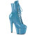 Pleaser ADORE-1020GP Botines de Plataforma de Charol con purpurina en color azul bebé