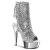 Pleaser Botín DELIGHT-1018G Purpurina Plata Metalizado EU-35 / US-5