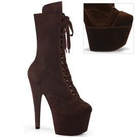Pleaser ADORE-1045VEL Botines de Plataforma de Terciopelo...
