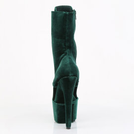 Pleaser ADORE-1045VEL Botines de Plataforma de Terciopelo Verde