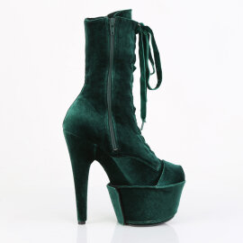 Pleaser ADORE-1045VEL Botines de Plataforma de Terciopelo Verde