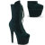 Pleaser ADORE-1045VEL Botines de Plataforma de Terciopelo Verde