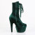 Pleaser ADORE-1045VEL Botines de Plataforma de Terciopelo Verde