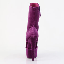 Pleaser ADORE-1045VEL Botines con Plataforma de terciopelo morado