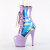 Pleaser ADORE-1047 Botines de Plataforma en Charol Lila Hologramagráfico