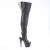 Pleaser ADORE-3017 Botas Altas de Plataforma por encima de la rodilla con Estampado de Serpiente Negro