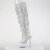 Pleaser ADORE-3019C-RSF Botas Altas de Plataforma por encima de la rodilla Transparentes con Pedrería de Color Plateado