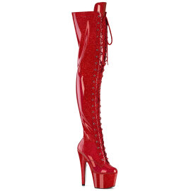 Pleaser ADORE-3020GP Botas de Plataforma sobre la Rodilla...