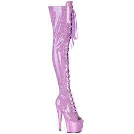 Pleaser ADORE-3021GP Botas de Plataforma sobre la Rodilla...