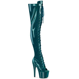 Pleaser ADORE-3021GP Botas de Plataforma sobre la Rodilla...