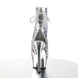 Pleaser Botín DELIGHT-1018HG Holograma Plata Metalizado EU-35 / US-5