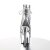 Pleaser Botín DELIGHT-1018HG Holograma Plata Metalizado EU-35 / US-5
