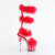 Pleaser ADORE-728F Sandalias de Plataforma transparente en Rojo